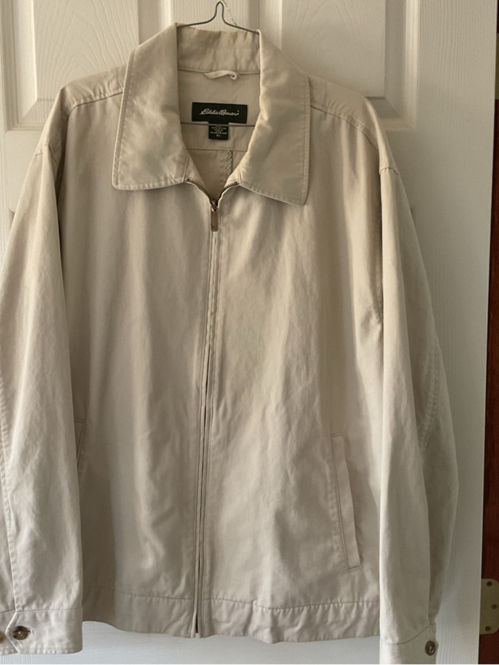 Eddie Bauer Men's Light Beige Zip Jacket